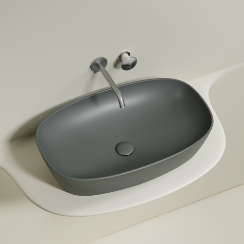 Раковина Ceramica Nova ELEMENT 60 см CN6049MH накладная цвет антрацит матовый - фото 5